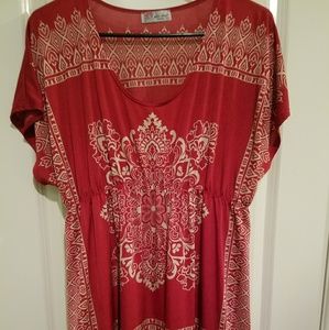 Pretty Red n Gold Blouse
