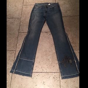 Distressed Chrome Hearts Jeans
