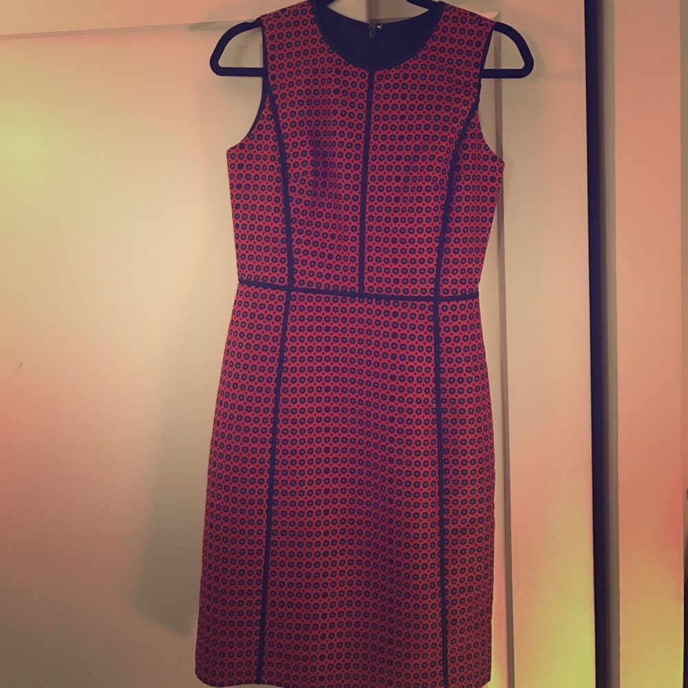 J. Crew Sheath dress in crimson foulard