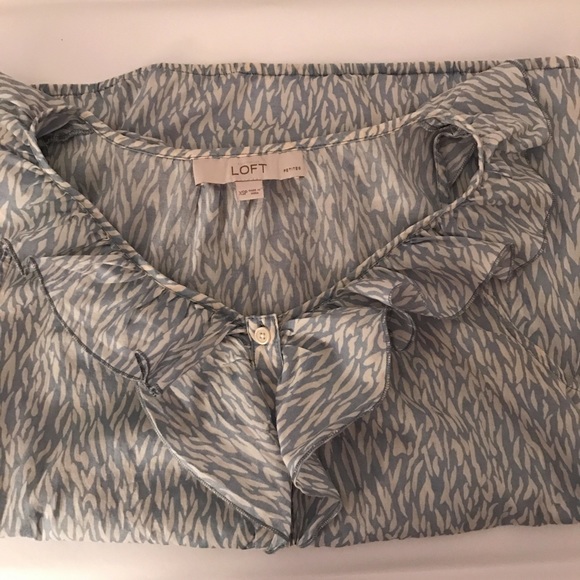 LOFT sleeveless top with ruffles XSP - Picture 3 of 4