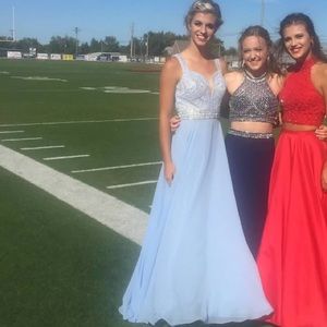 Light blue homecoming/prom dress