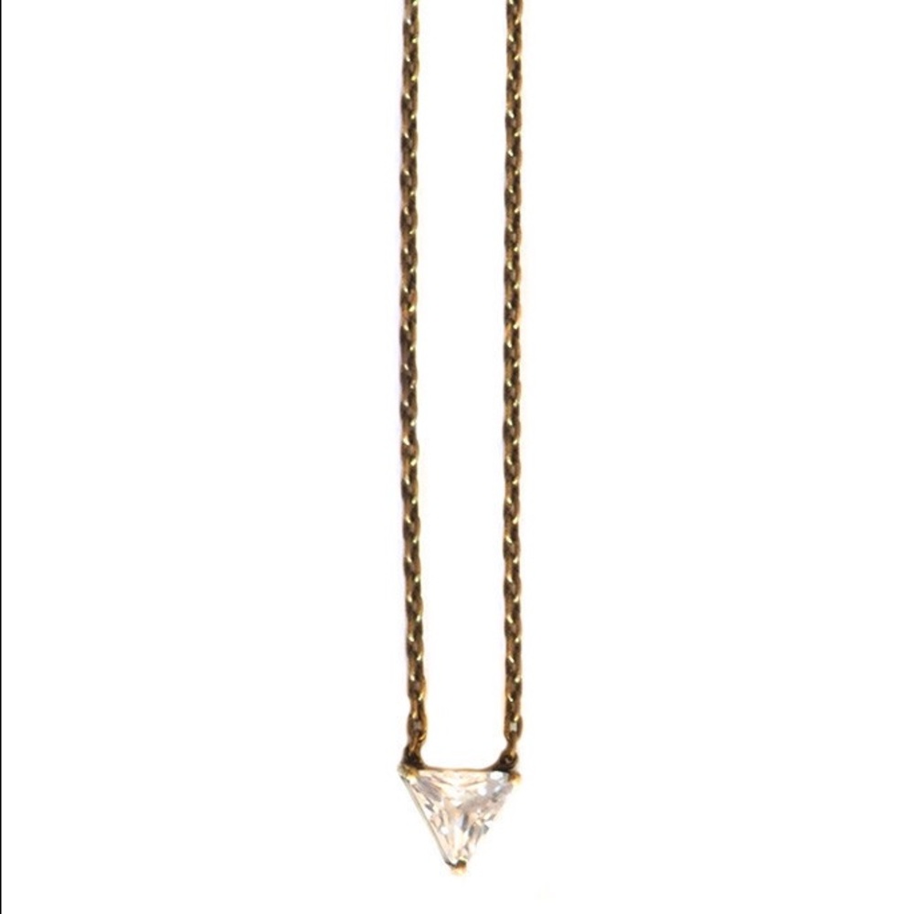 Torchlight Triangle Necklace Brass