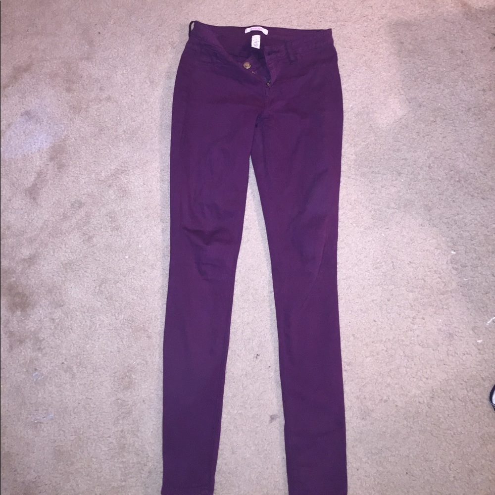 Purple skinny jeans, size 2. Refuge brand.