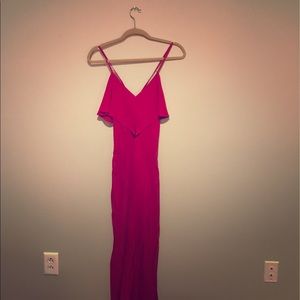 Magenta maxi dress