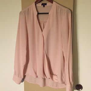 Blush dress wrap shirt