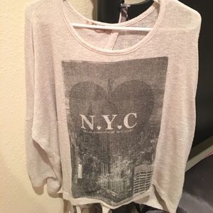 White/Greyish Shirt with Opened back