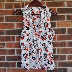 SALE ❤ New York & Co Red Black & White Blouse