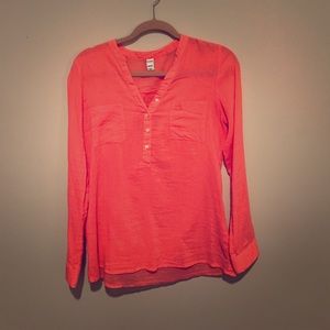 Coral long sleeved tee