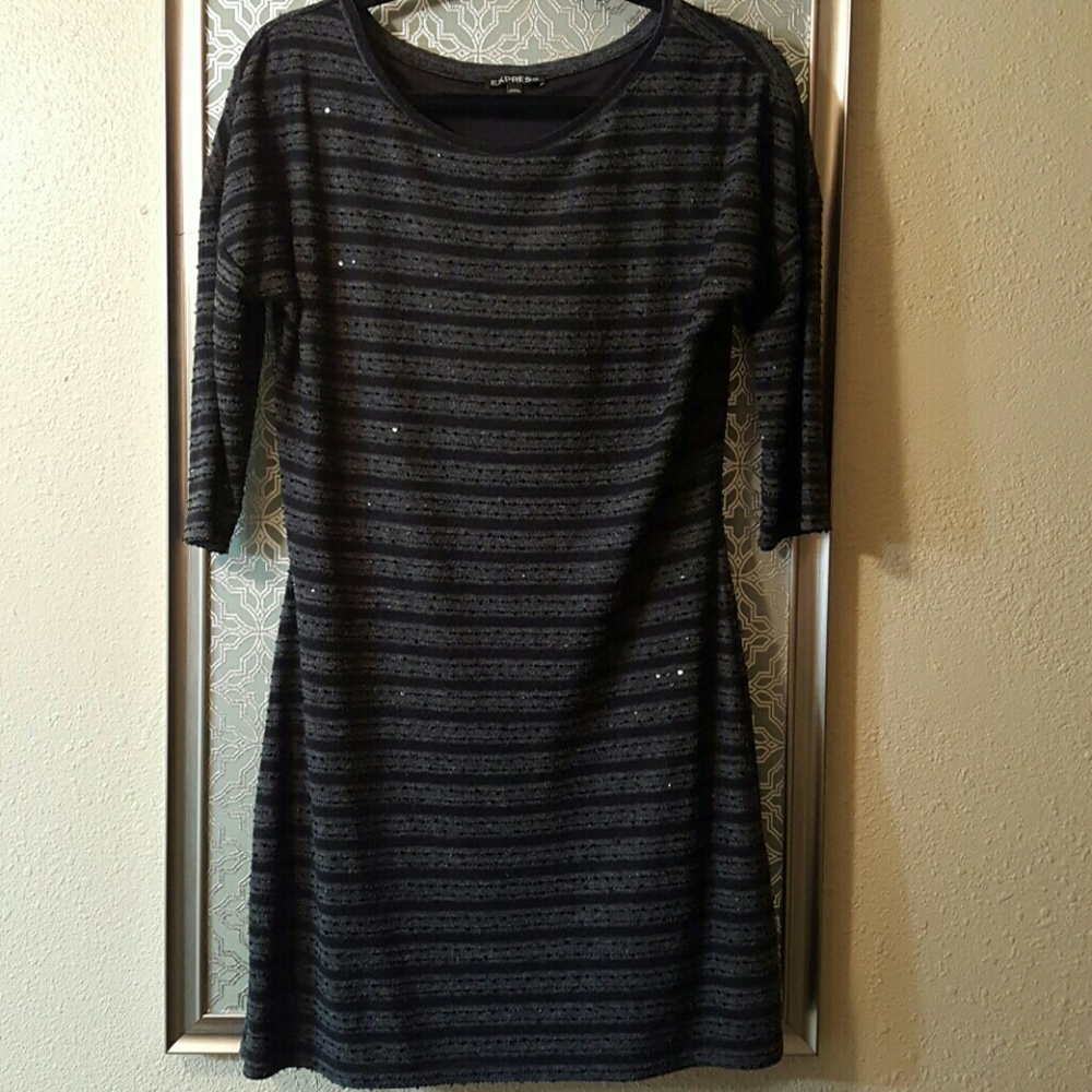 Express stretchy sequin dress