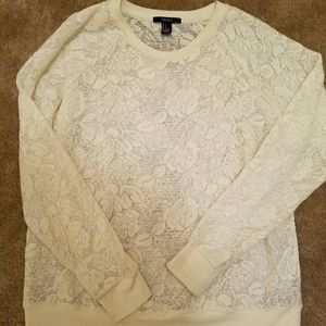 F21 lace sweatshirt