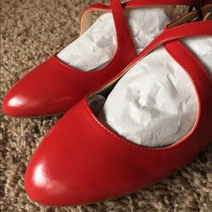 Crossover Slingback Ballerinas