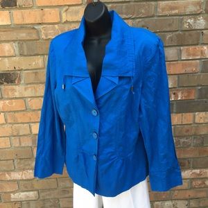 🎉Chico's} china blue jacket.