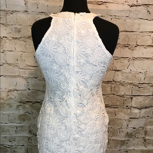❣️❣️❣️HP❣️❣️❣️NWT WHITE LACE CROCHET MINI DRESS - Picture 5 of 7