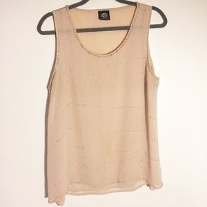 Sleeveless Beaded Blouse
