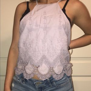 Lilac Crochet Top