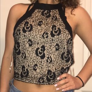 Black halter top