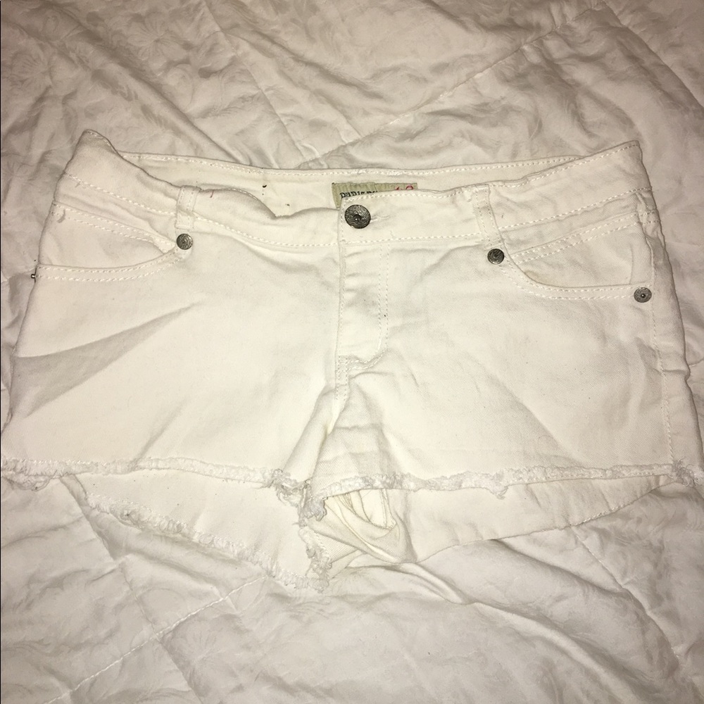 Paris Blues White Denim Shorts