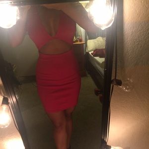 Red Toni Cutout Dress