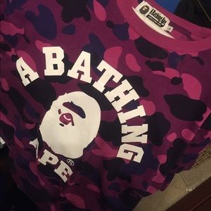 Authentic Purple A Bathing Ape Camo Tee