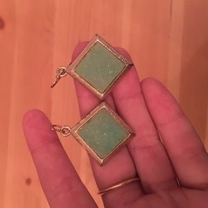 Blue and gold earrings