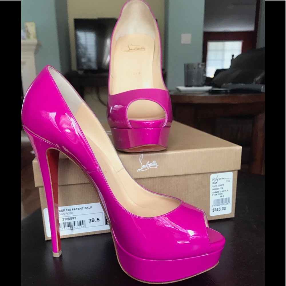 Christian Louboutin Lady Peep 39.5 Retail $945