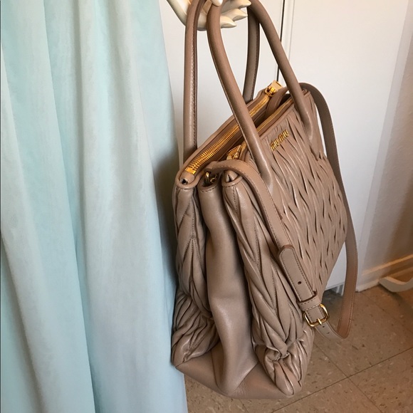 Miu Miu Matelasse Nappa Leather Tote - Picture 2 of 4