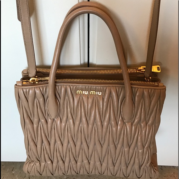 Miu Miu Matelasse Nappa Leather Tote - Picture 3 of 4