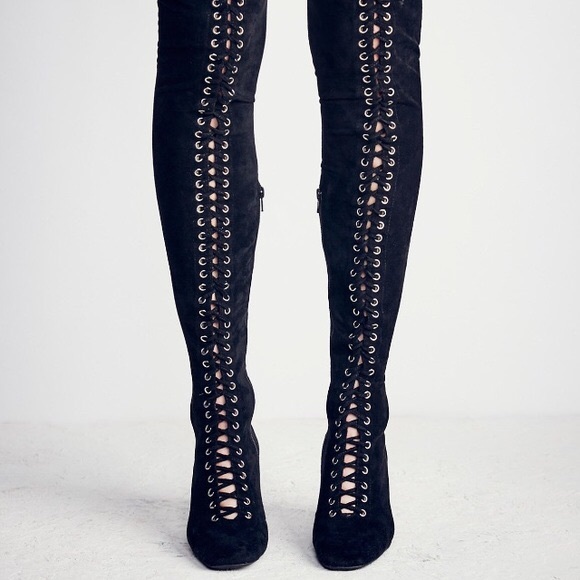 Jeffrey Campbell Shoes - Lace up thigh high Jeffrey Campbell boots