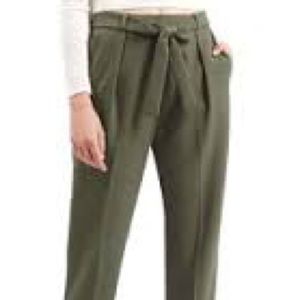 Topshop cropped khaki