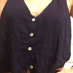 Blue crop top