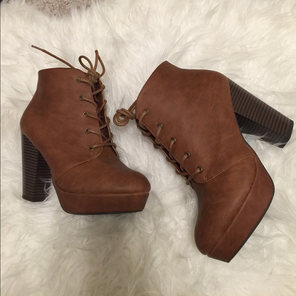 Cathy jean brown leather ankle boots
