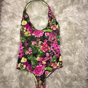 Floral one piece swimsuit