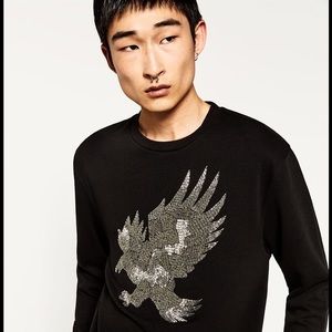 ⚡️Zara Man Eagle Embroidered Sweatshirt⚡️