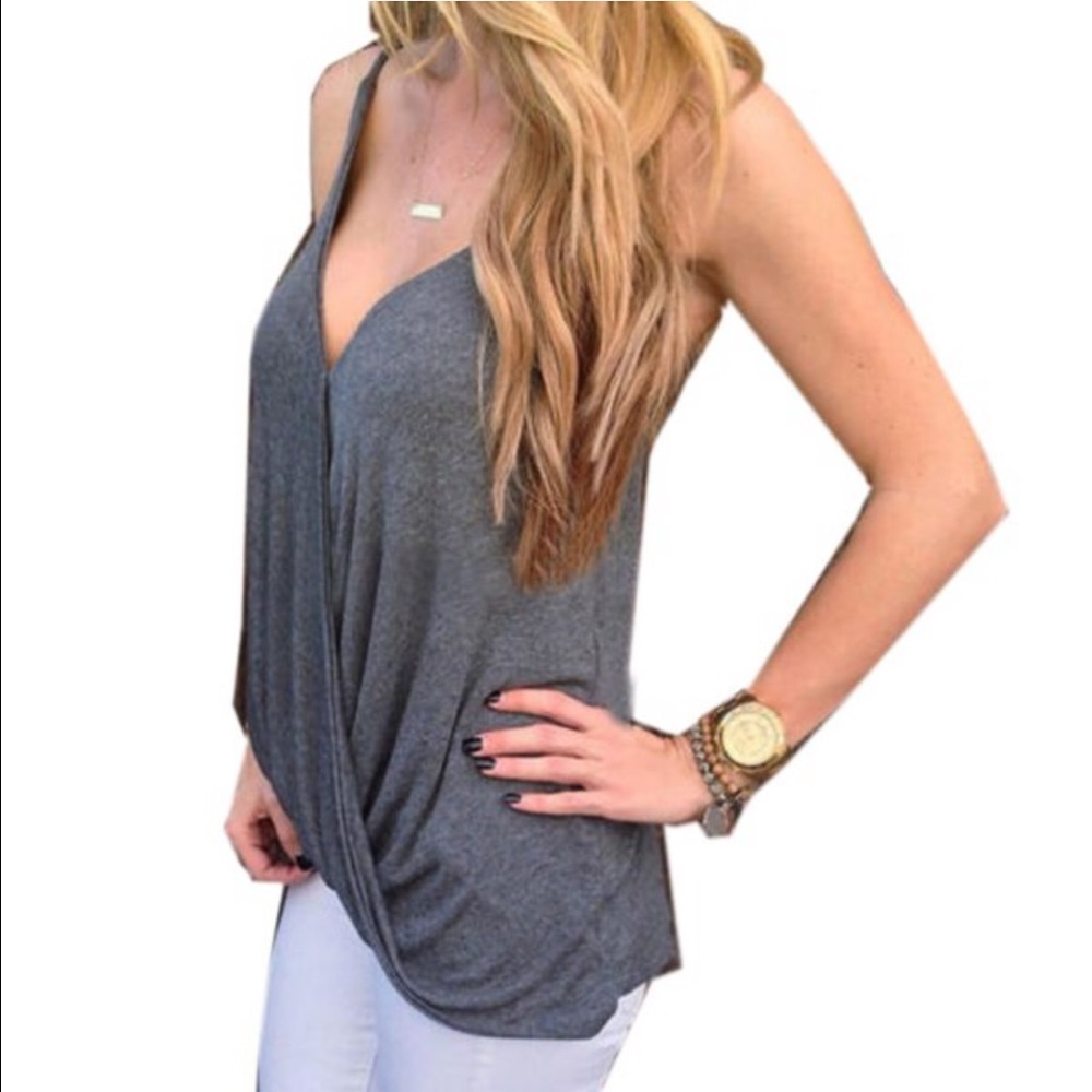 NWT SEXY GREY TANK TOP