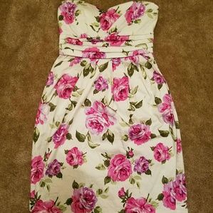 Deb Strapless floral dress