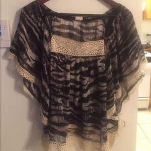 Women's Zebra Striped Blouse