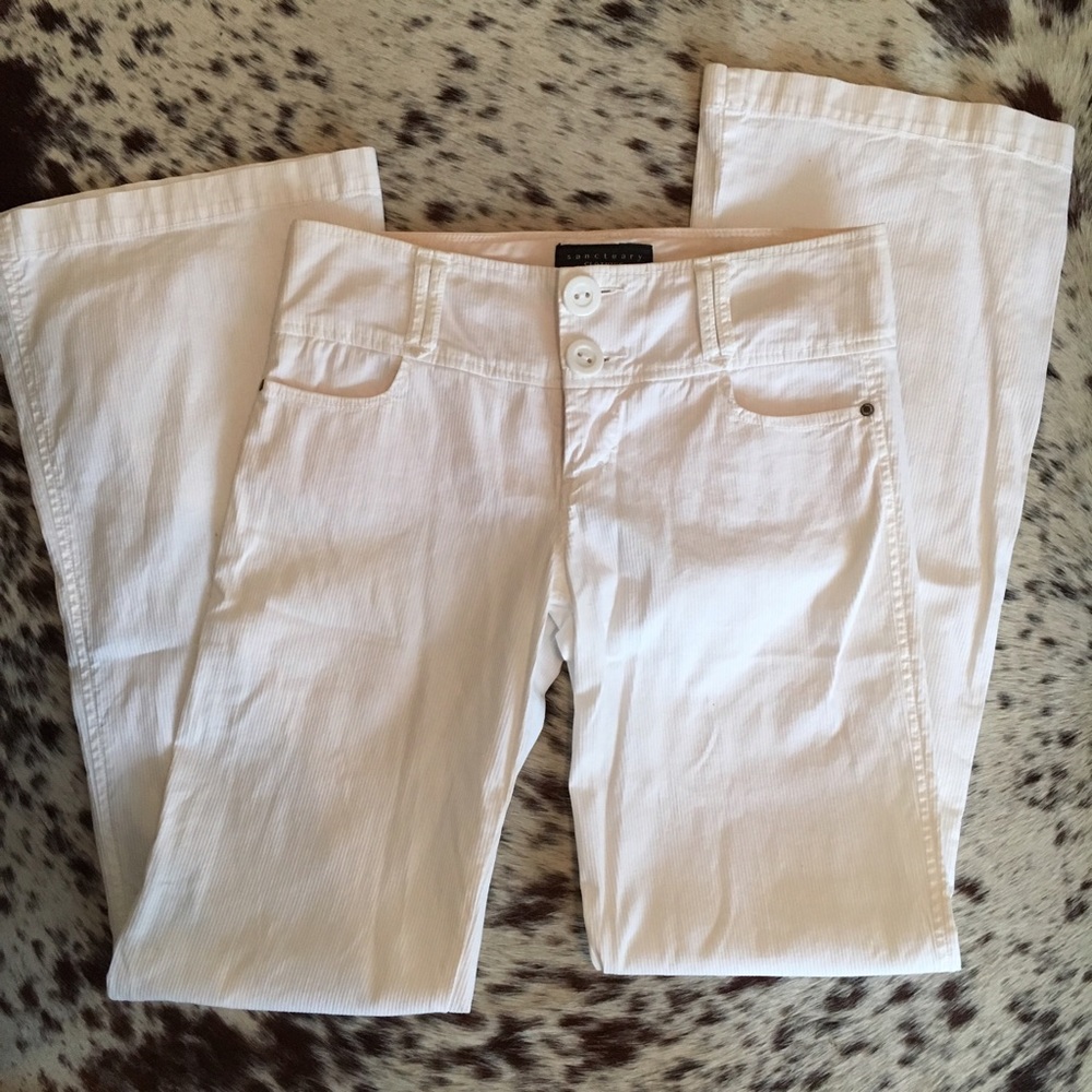 Anthro/Sanctuary White Wide Leg Pants