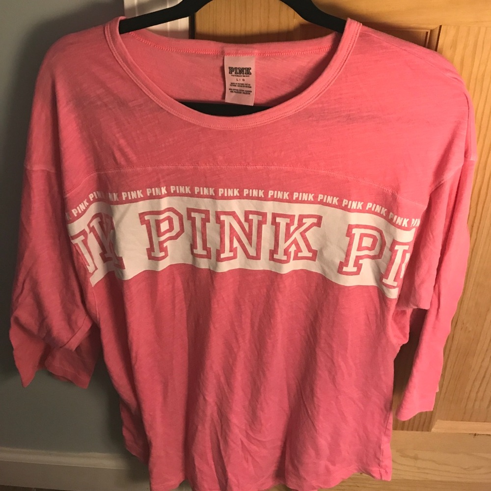Pink football style shirt from PINK