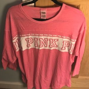 Pink football style shirt from PINK