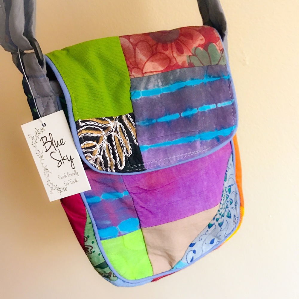 Patchwork Blue Sky Cross-body Bag