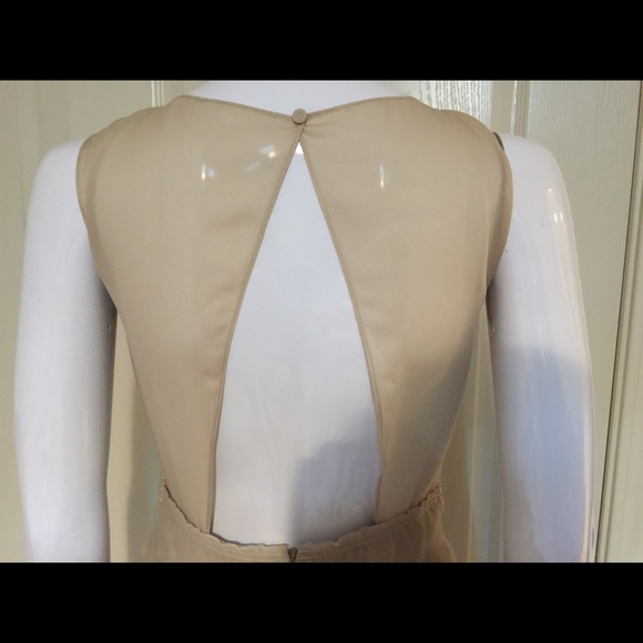 BCBG MAX AZRIA FIONNA Tiered Lace Sheerback DRESS - Picture 3 of 5