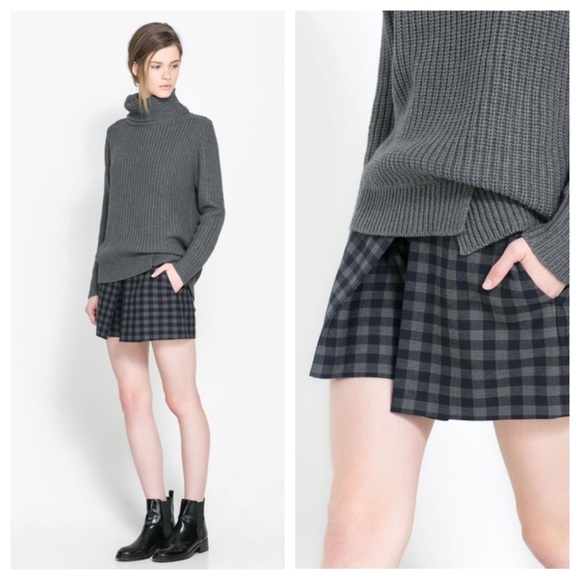 Zara Pants - FINAL💰Zara checked pleated skort