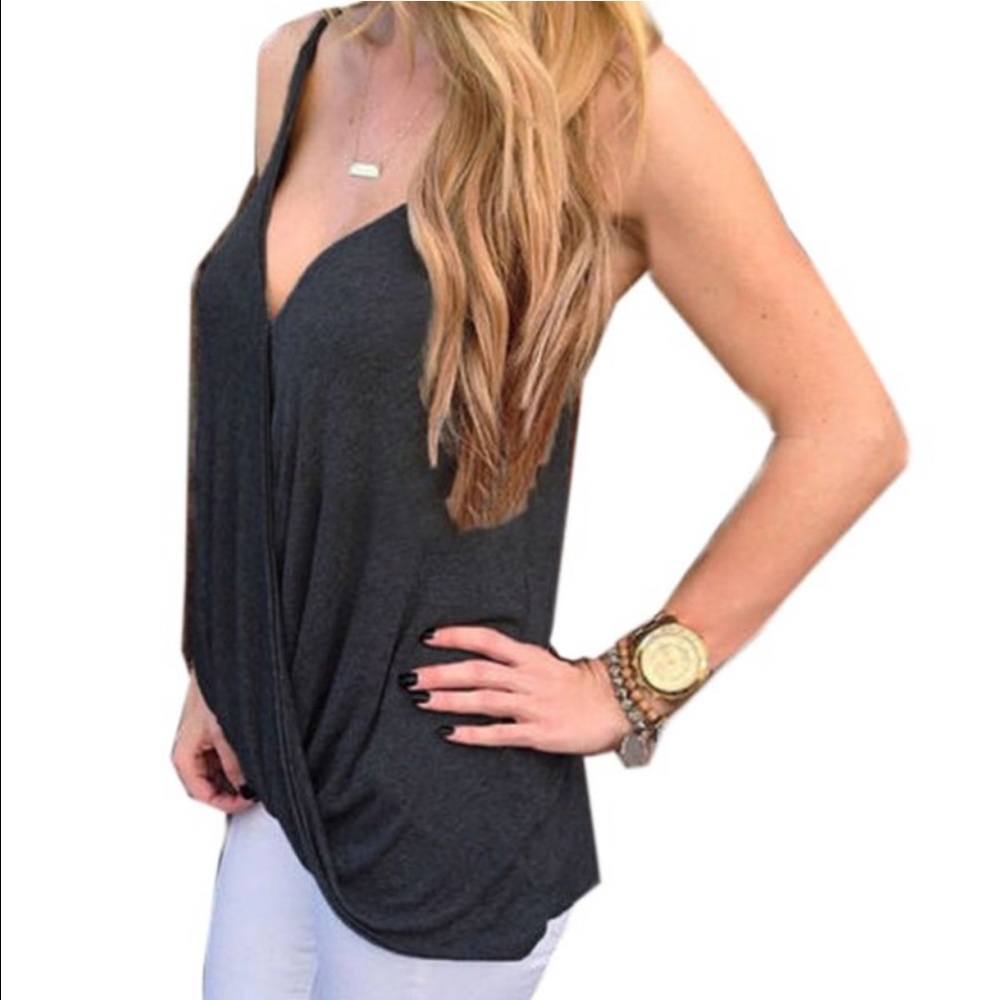 NWT SEXY BLACK TWIST TANK TOP