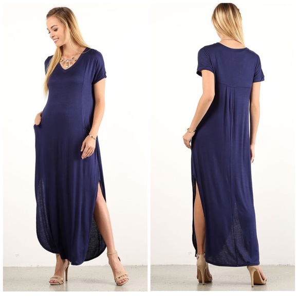 Navy Maxi Dress - Picture 2 of 2