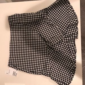 Plaid ruffle skirt