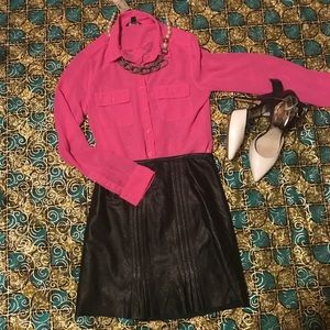American eagle sheer magenta blouse