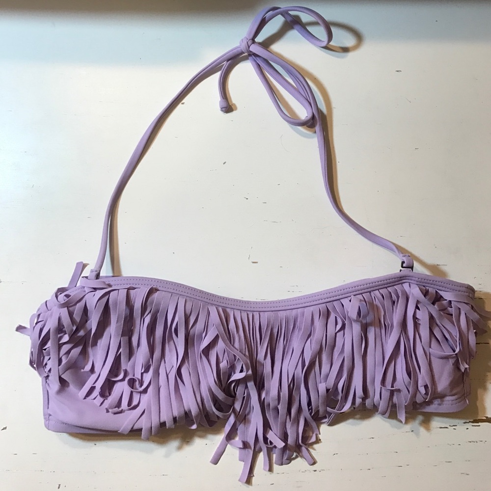 Hollister Lavender Fringe Bikini Top - Picture 1 of 3