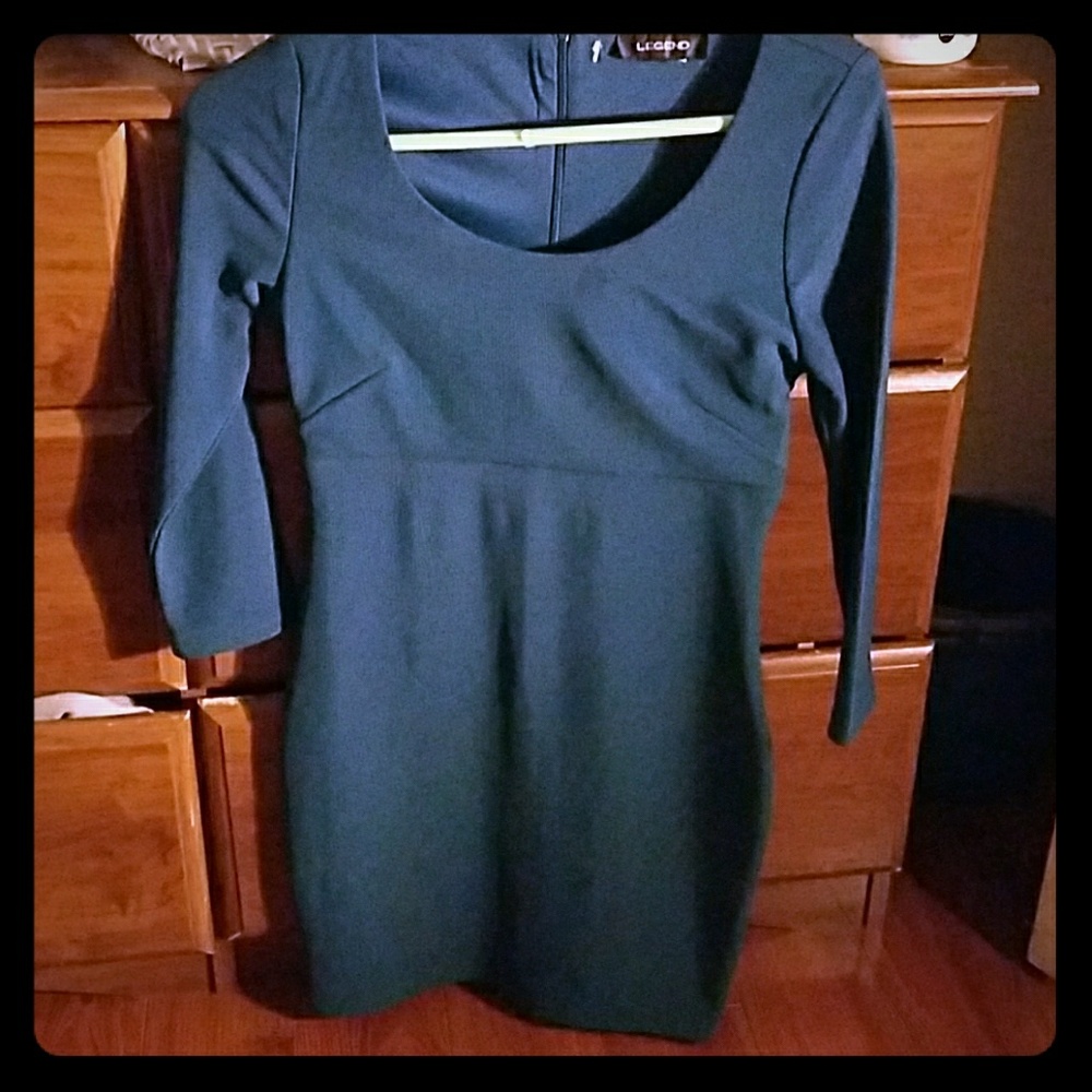 Turquoise stretchy dress