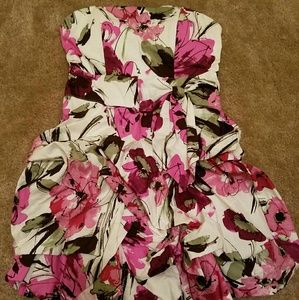 Deb Floral strapless dress