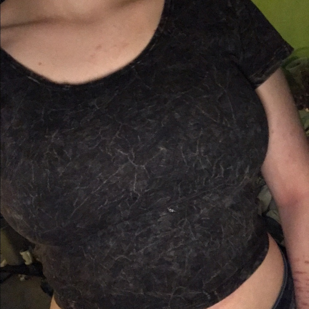 Womens black scoop top